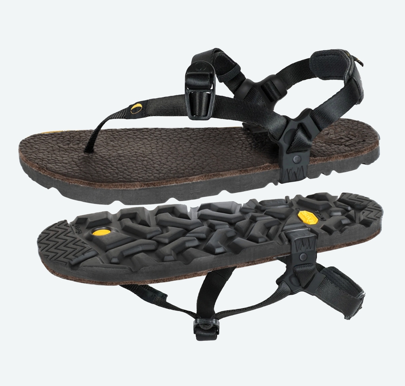 Luna Mono Performance Bisonte Men's Sandals Black | US-SDUBQ-9451