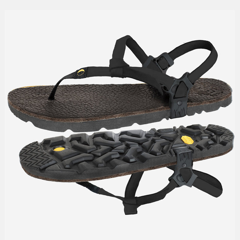 Luna Mono Premium Bisonte Men's Sandals Black | US-CDQIU-9543