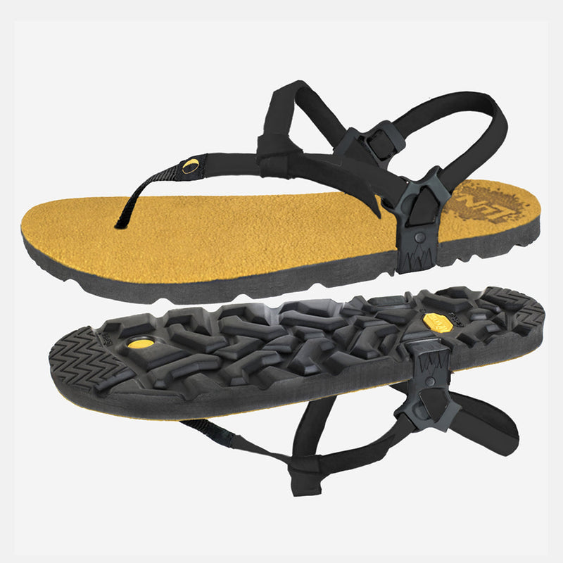 Luna Mono Premium Cabra Men's Sandals Black | US-UPCQT-8203